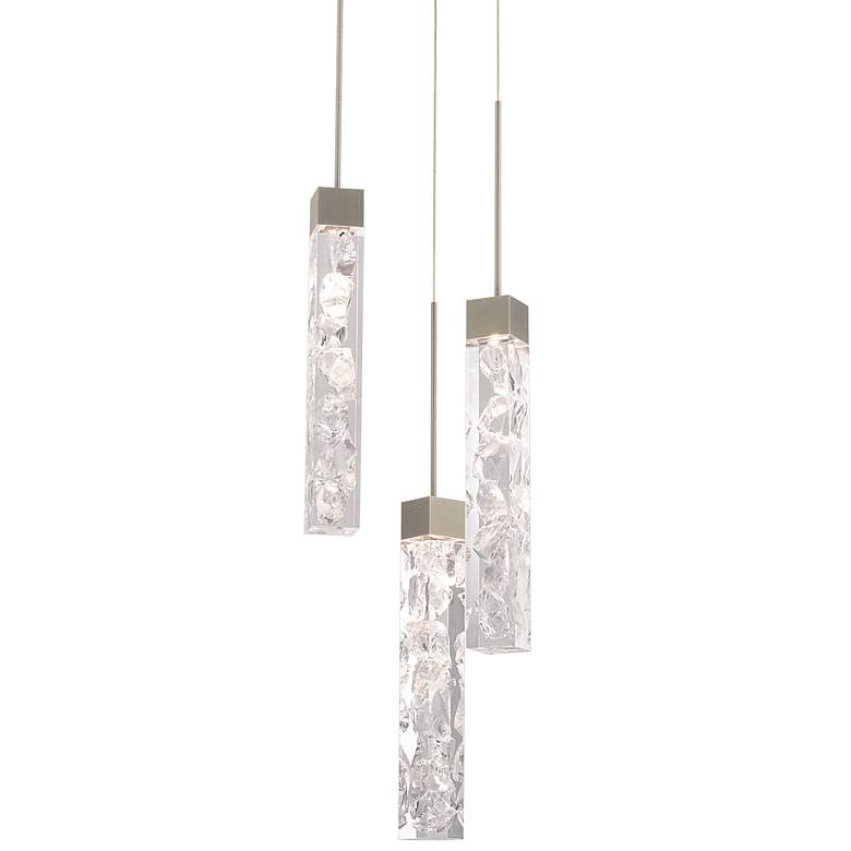 Image 2 Minx 11 3/4" Wide Antique Nickel 3-Light LED Mini Pendant