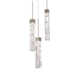 Image3 of Minx 11 3/4" Wide Antique Nickel 3-Light LED Mini Pendant more views