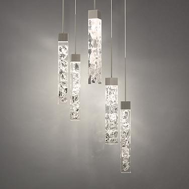 Minx 17" Wide Antique Nickel LED Multi-Light Pendant
