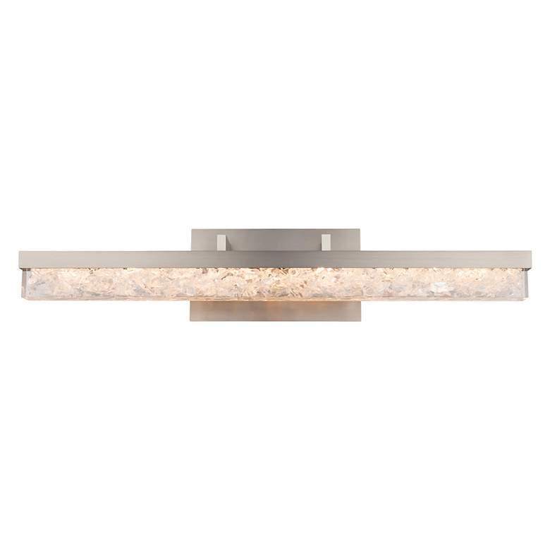 Image 2 Minx 29" Horizontal Wall Sconce w/ Crushed Crystal 3000K in Ant Nickel more views