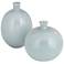 Minx 8" and 10" High Modern Gray Glass Vase Set