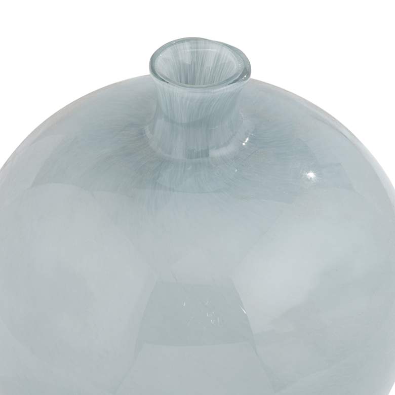 Image 3 Minx 8" and 10" High Modern Gray Glass Vase Set more views