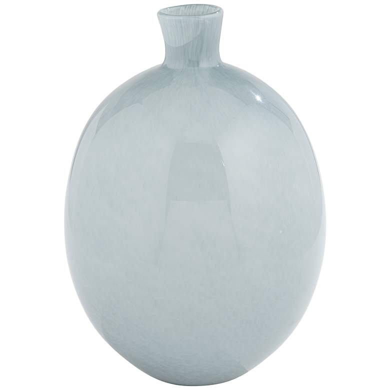 Image 4 Minx 8" and 10" High Modern Gray Glass Vase Set more views
