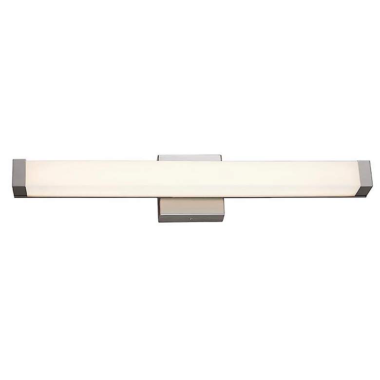 Image 1 Mio 25.5"W ADA Brushed Nickel Linear LED Bath Light With Opal Acrylic