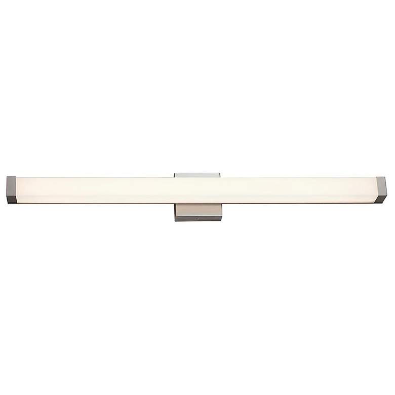 Image 1 Mio 38"W ADA Brushed Nickel Linear LED Bath Light With Opal Acrylic Sh