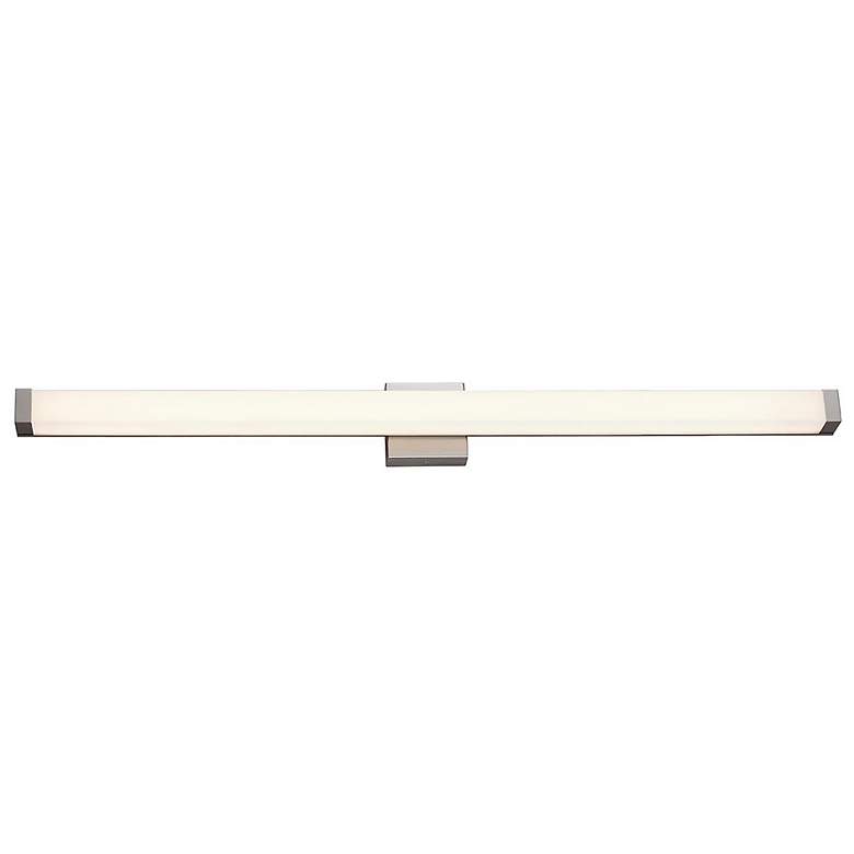 Image 1 Mio 48"W ADA Brushed Nickel Linear LED Bath Light With Opal Acrylic Sh