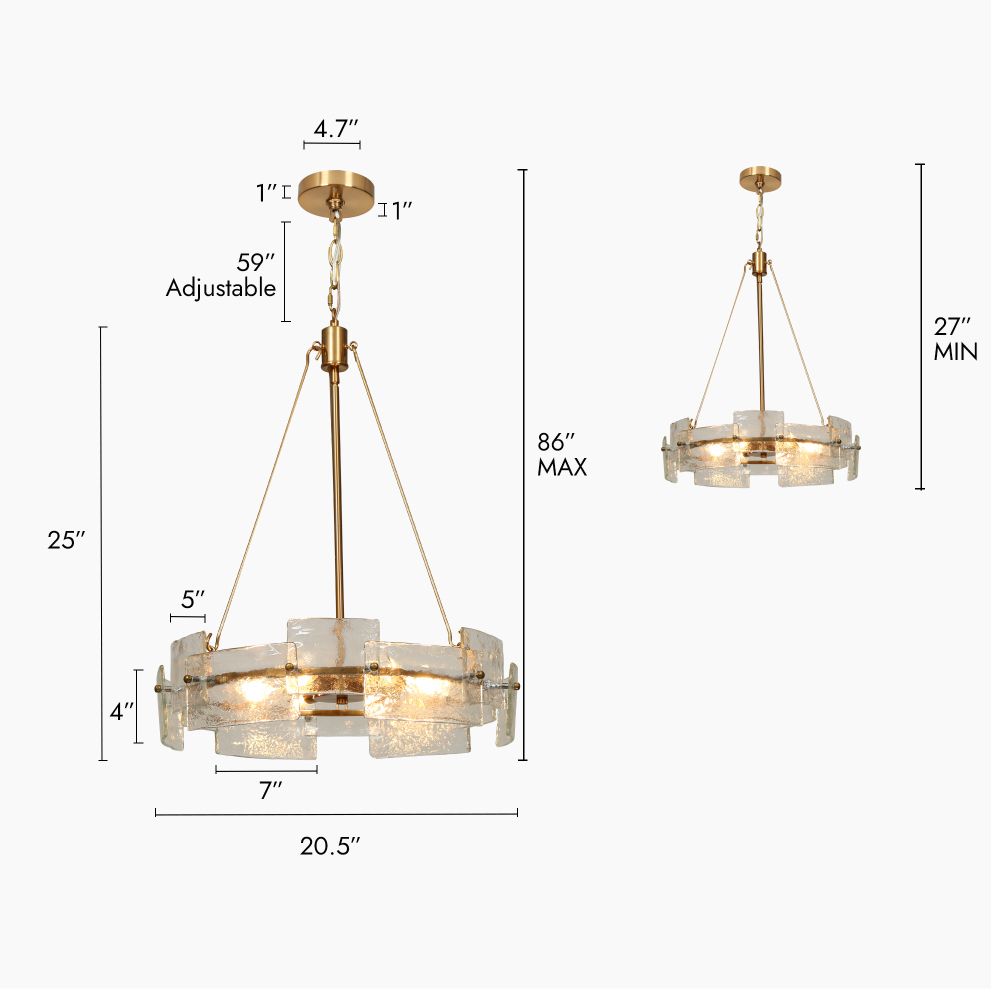 Image 2 Miqabrls 20 1/2" Wide Plating Brass 6-Light Chandelier more views