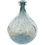 Mira 11" High Gray &#38; White Small Round Glass Vase