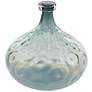 Mira 13.2" High Gray &#38; White Large Round Glass Vase