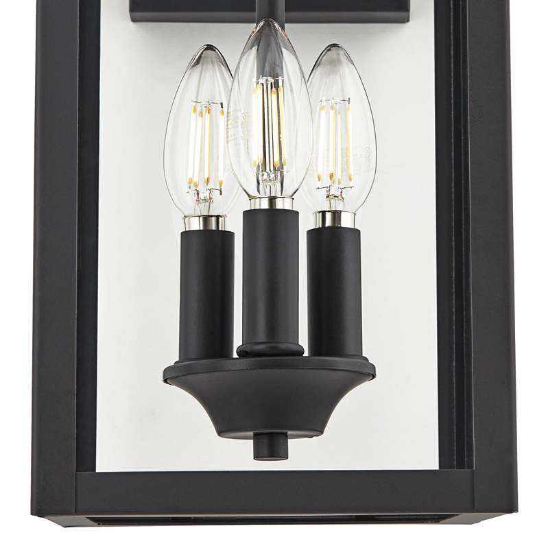 Image 4 Mira 21 1/2" High Flat Black 3-Light Outdoor Wall Light more views