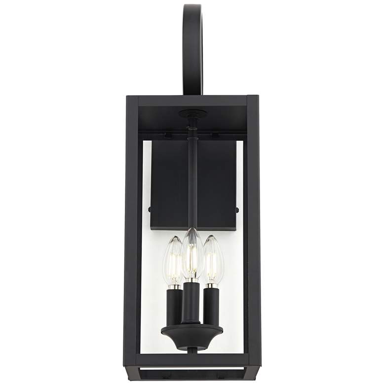 Image 5 Mira 21 1/2" High Flat Black 3-Light Outdoor Wall Light more views