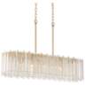 Mirabell 34" Wide Gold Crystal LED Kitchen Island Pendant