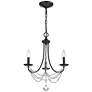 1_Mirabella 18" Wide Matte Black 3-Light Chandelier