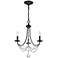 Mirabella 18" Wide Matte Black 3-Light Chandelier