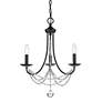 2_Mirabella 18" Wide Matte Black 3-Light Chandelier more views