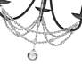 3_Mirabella 18" Wide Matte Black 3-Light Chandelier more views