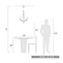 6_Mirabella 18" Wide Matte Black 3-Light Chandelier more views