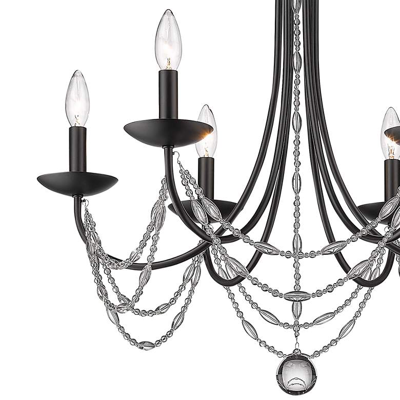 Image 3 Mirabella 25 1/2 inch Wide Matte Black Metal 6-Light Chandelier more views