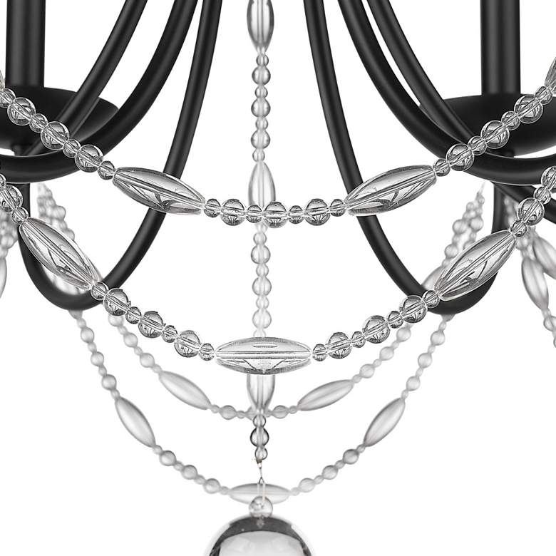Image 4 Mirabella 25 1/2" Wide Matte Black Metal 6-Light Chandelier more views