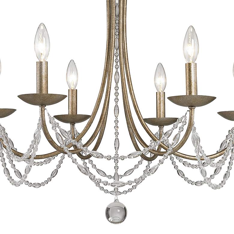 Image 4 Mirabella 25" Wide Golden Aura Beaded 6-Light Chandelier more views