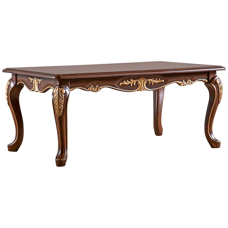 Image 2 Mirabella 48" Wide Cherry Cabriole Legs Coffee Table