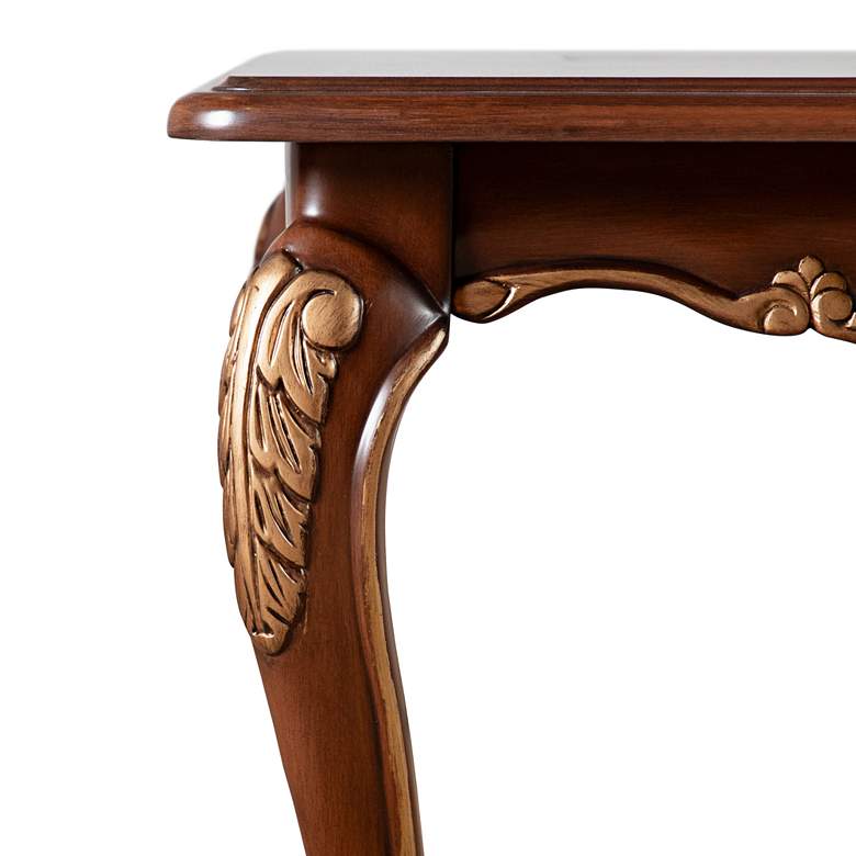 Image 3 Mirabella 48" Wide Cherry Cabriole Legs Coffee Table more views