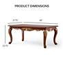 Mirabella 48" Wide Cherry Cabriole Legs Coffee Table