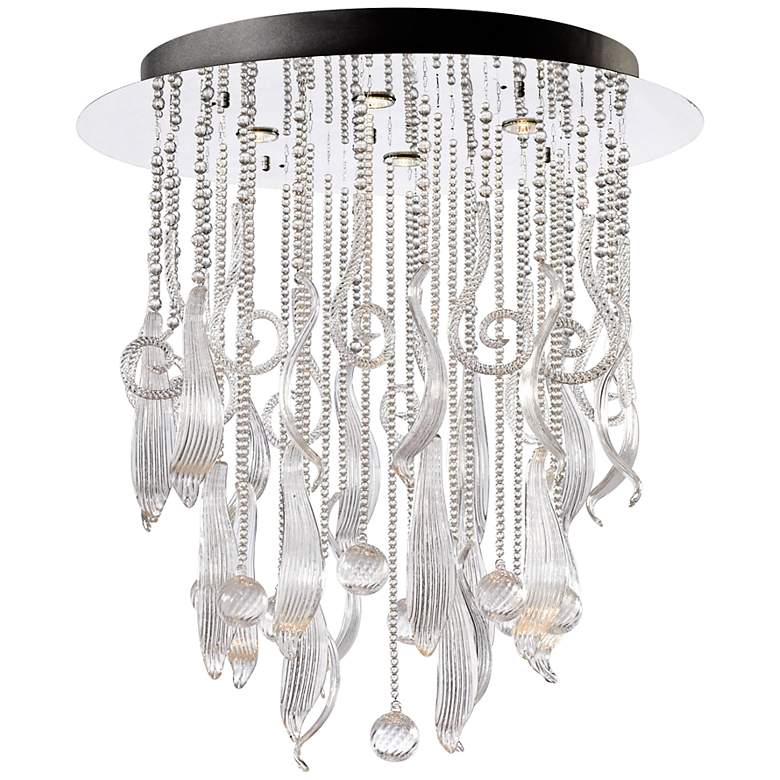 Image 1 Mirabelle 29 1/2 inch Wide Clear Ceiling Light