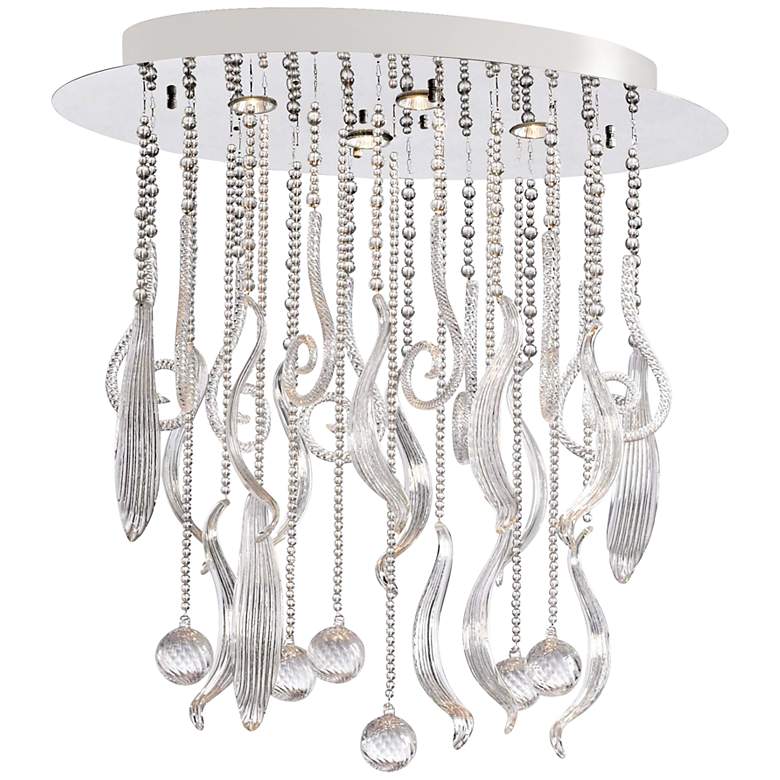 Image 2 Mirabelle 45 1/4 inch Wide Clear Glass Pendant Light