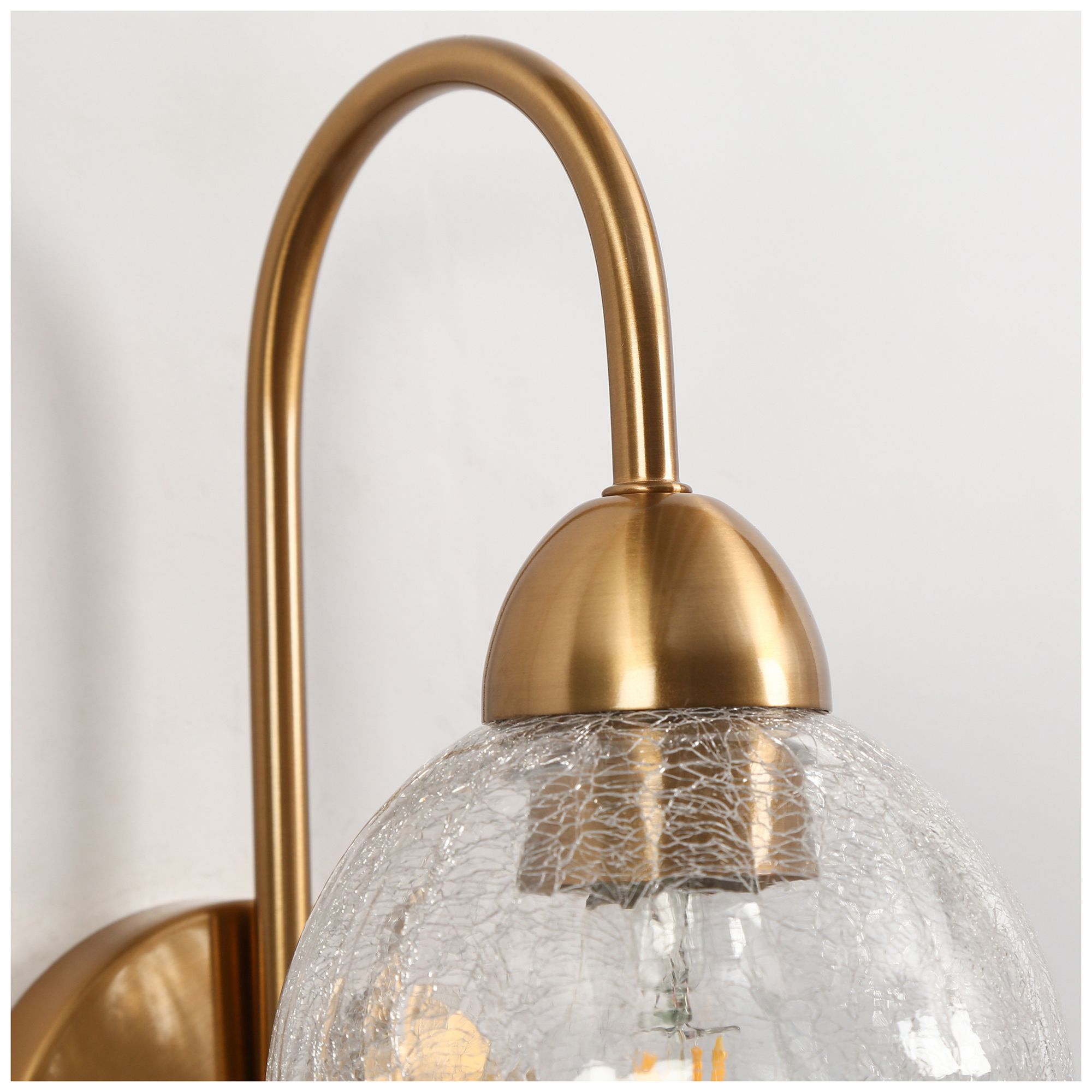 Mirabellisation 1-Light Gold Glass Wall Sconces - Made to Order
