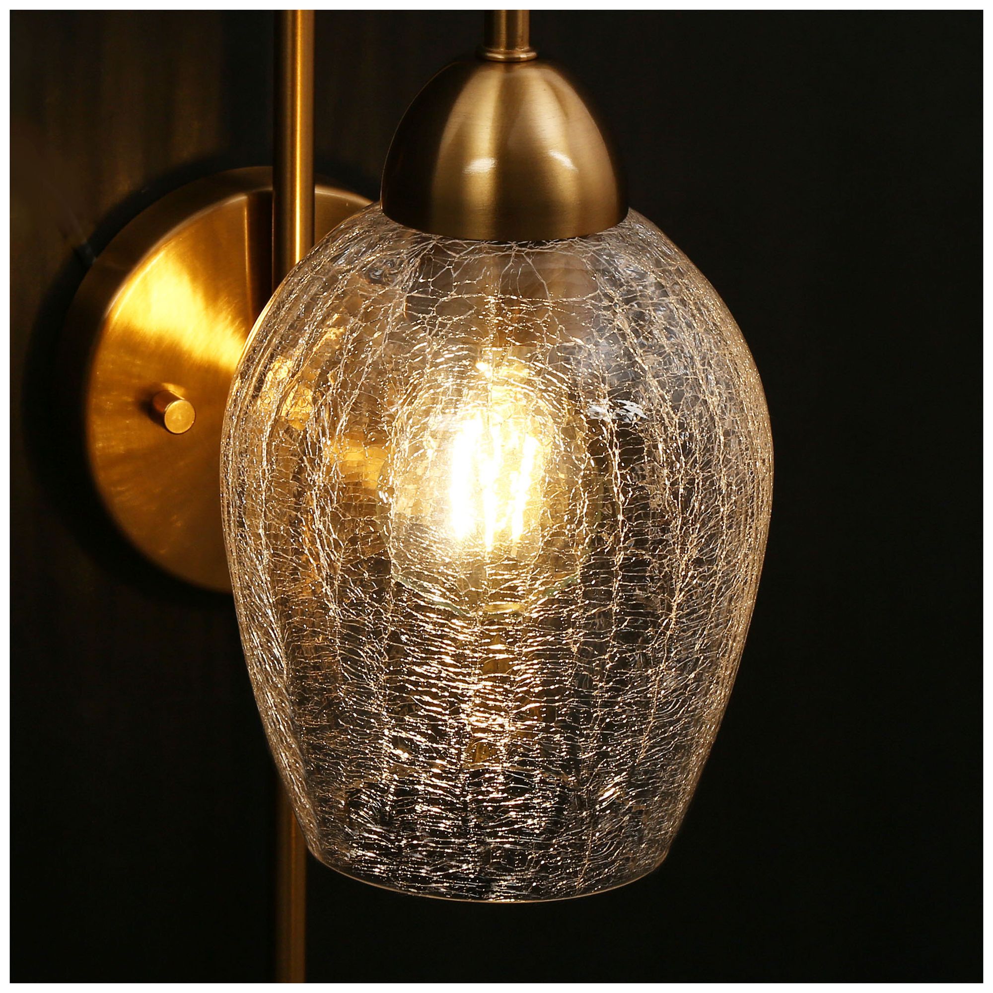 Mirabellisation 1-Light Gold Glass Wall Sconces - Made to Order