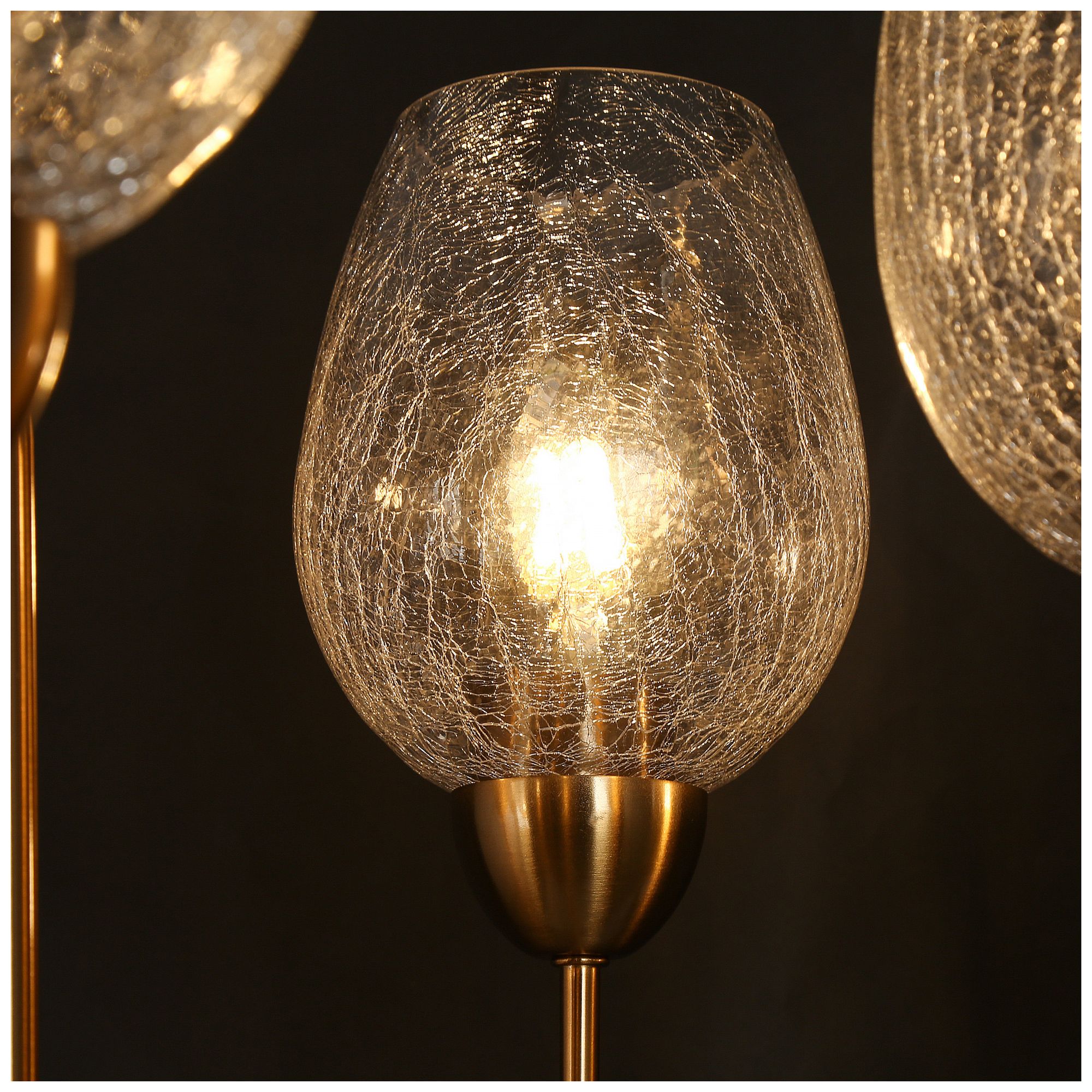Mirabellisation 8-Light Gold Glass Island Chandelier - Made to Order
