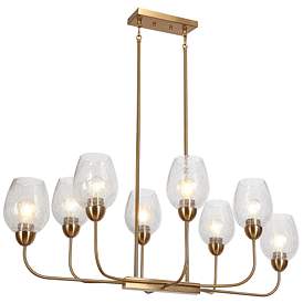 Image1 of Mirabellisation 8-Light Gold Glass Island Chandelier