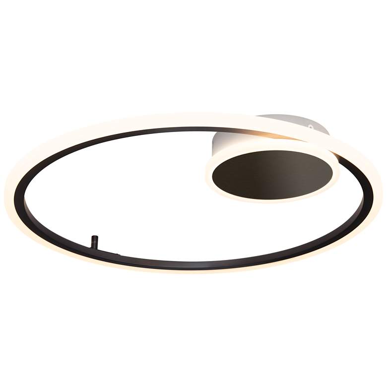 Image 1 Miracle 17.7" Satin Dark Gray Semi-Flush Mount