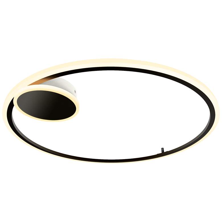Image 1 Miracle 23.6" Satin Dark Gray Semi-Flush Mount