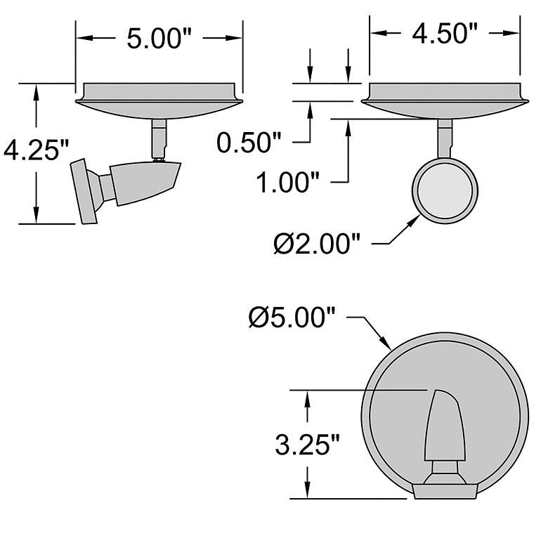Image 2 Mirage - 1-Light LED Spotlight Flush Mount - Bronze Finish more views