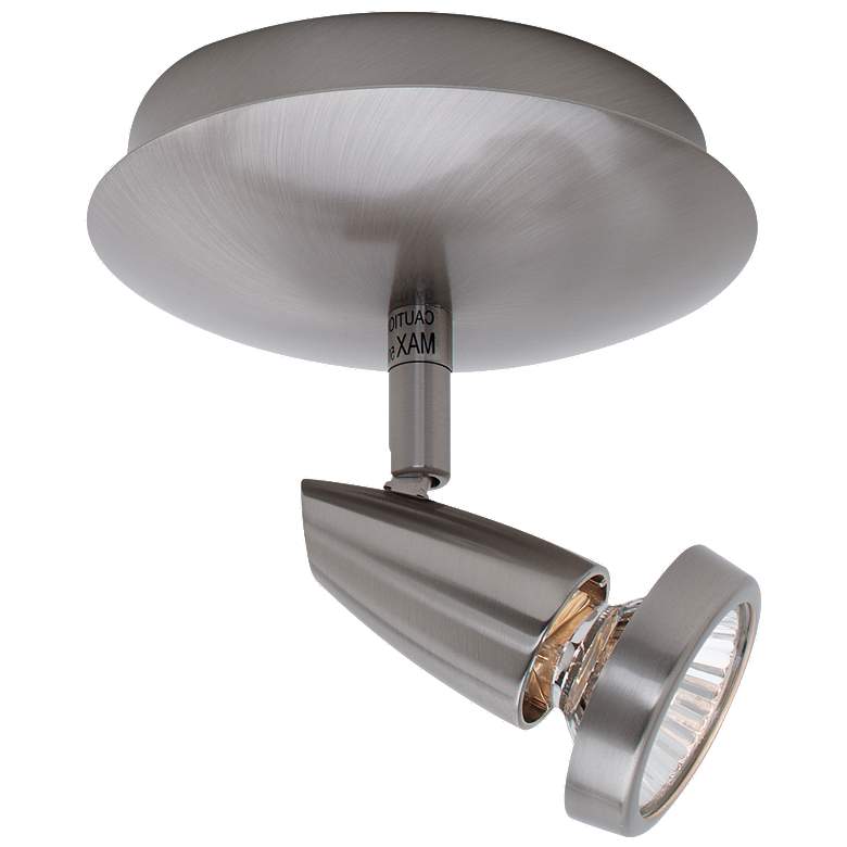 Image 1 Mirage - 1-Light LED Spotlight Flush Mount - Brushed Steel Finish