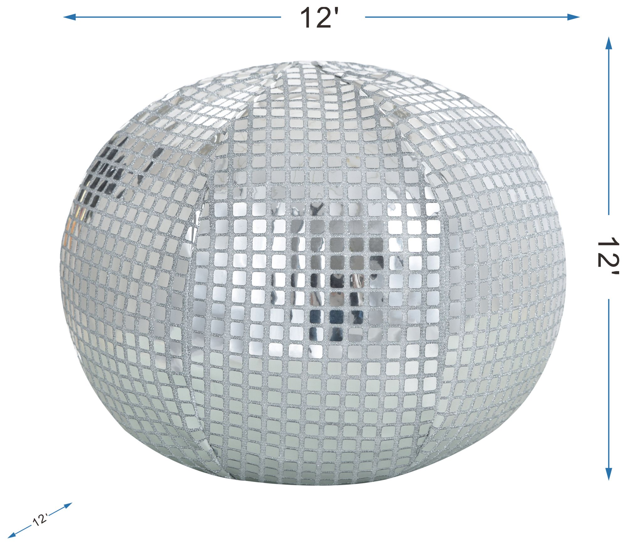 Image 7 Mirage 12 x 12 Silver Pillow more views