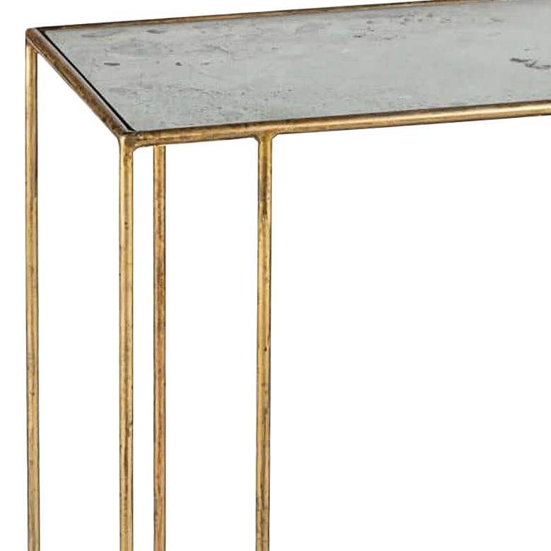 Image 2 Mirage 36 inch Wide Antique Mirrored and Gold Console Table more views
