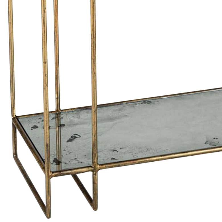 Image 3 Mirage 36 inch Wide Antique Mirrored and Gold Console Table more views