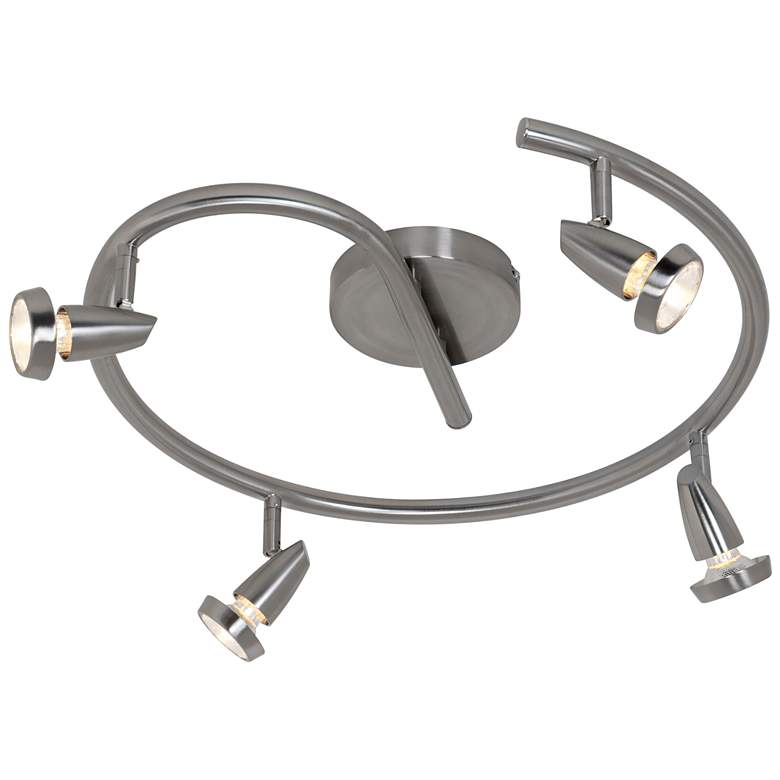 Image 1 Mirage - 4-Light Spotlight Semi-Flush Mount - Brushed Steel Finish
