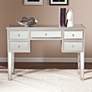 Mirage 43" Wide Mirrored 5-Drawer Console Table Desk