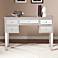 Mirage 43" Wide Mirrored 5-Drawer Console Table Desk
