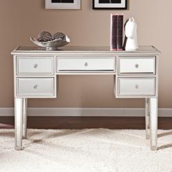 Mirage 43&quot; Wide Mirrored 5-Drawer Console Table Desk