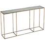 Mirage 54" Wide Antique Mirrored and Gold Console Table