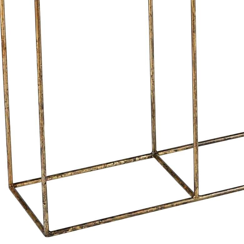 Image 3 Mirage 54 inch Wide Antique Mirrored and Gold Console Table more views