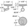 2_Mirage 6" Wide Brushed Steel Spotlight Flush Mount more views