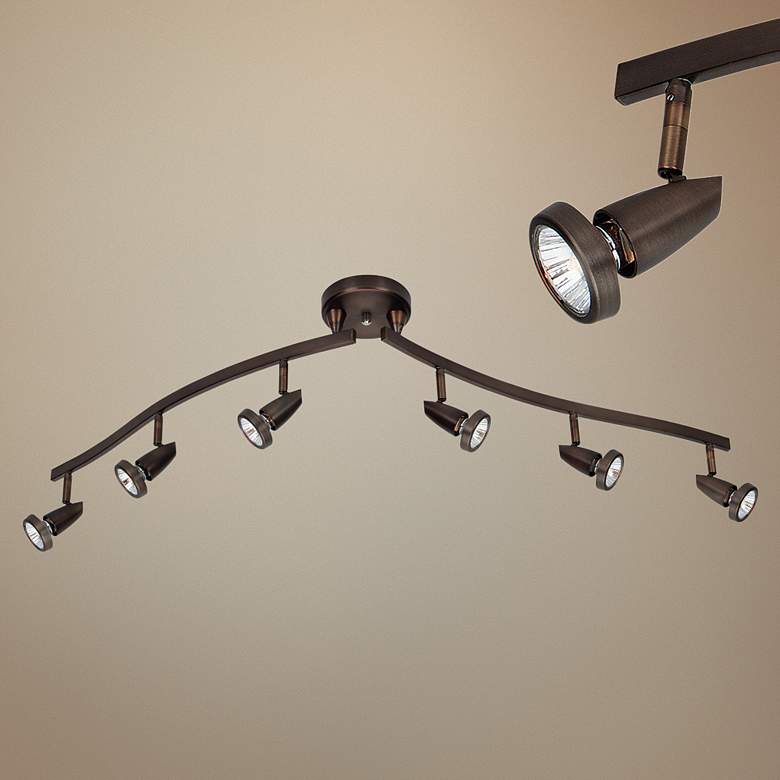 Image 1 Mirage 6-Light Bronze Adjustable LED Track Fixture