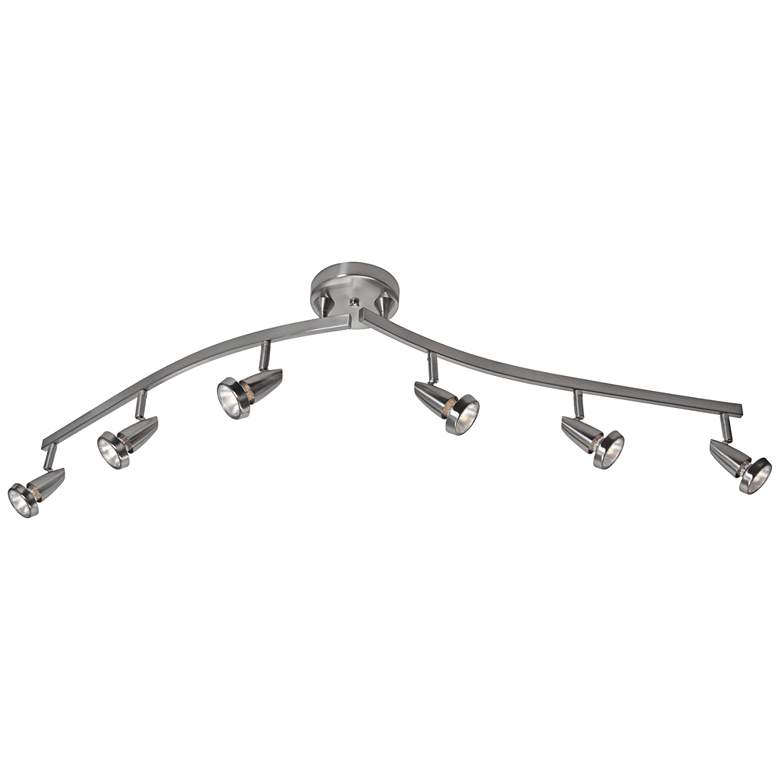 Image 2 Mirage 6-Light Brushed Steel Adjustable LED Track Fixture