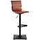 Mirage Black Steel Camel Adjustable Swivel Bar Stool